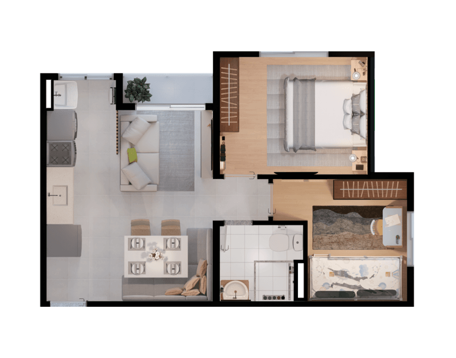 Planta 007 T 1 - COM VARANDA